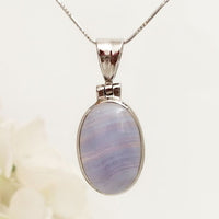 Blue Lace Agate Pendant in high quality silver ready available at Nafisa Designs, Manchester UK. Free Global Shipping!
For Inquiries Call or WhatsApp: +447878581702 OR +96567725075