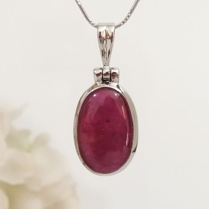 Ruby Pendant - Cabochon