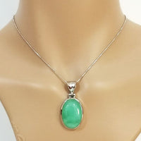 Green Chrysoprase Pendant (11.41 gms)