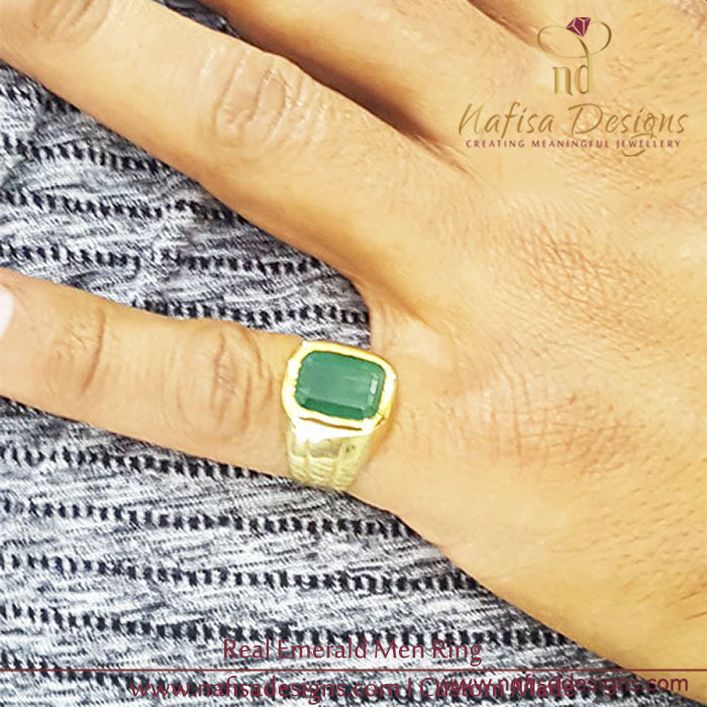 Real Emerald Men Ring