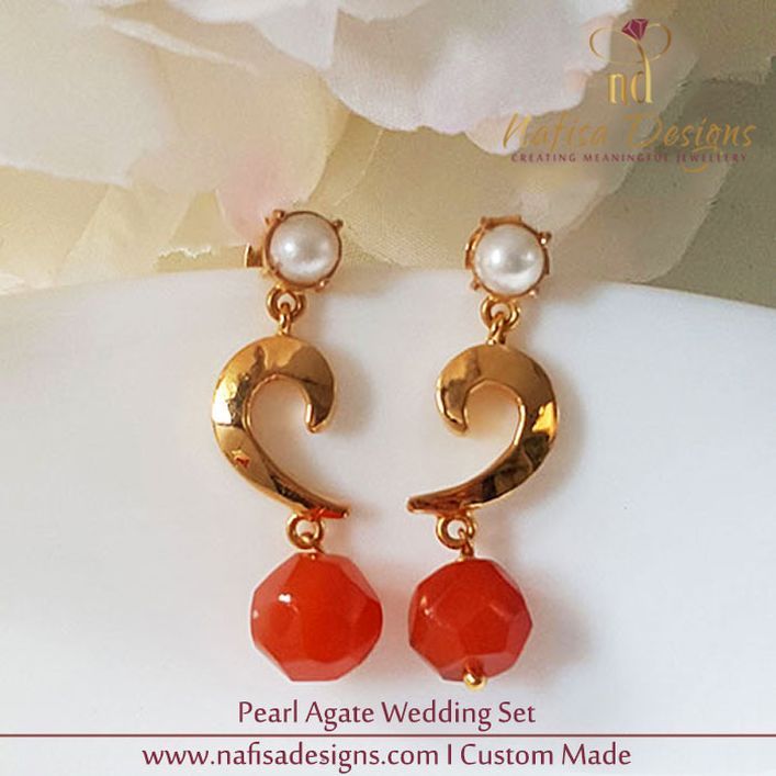 Pearl Agate Wedding Set