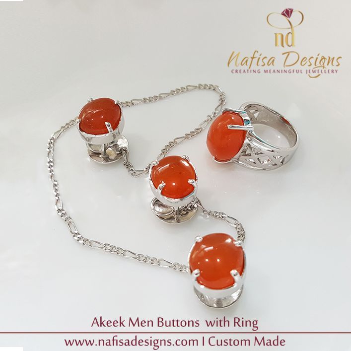 Akeek Men Buttons With Ring