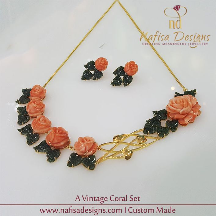 A Vintage Coral Set