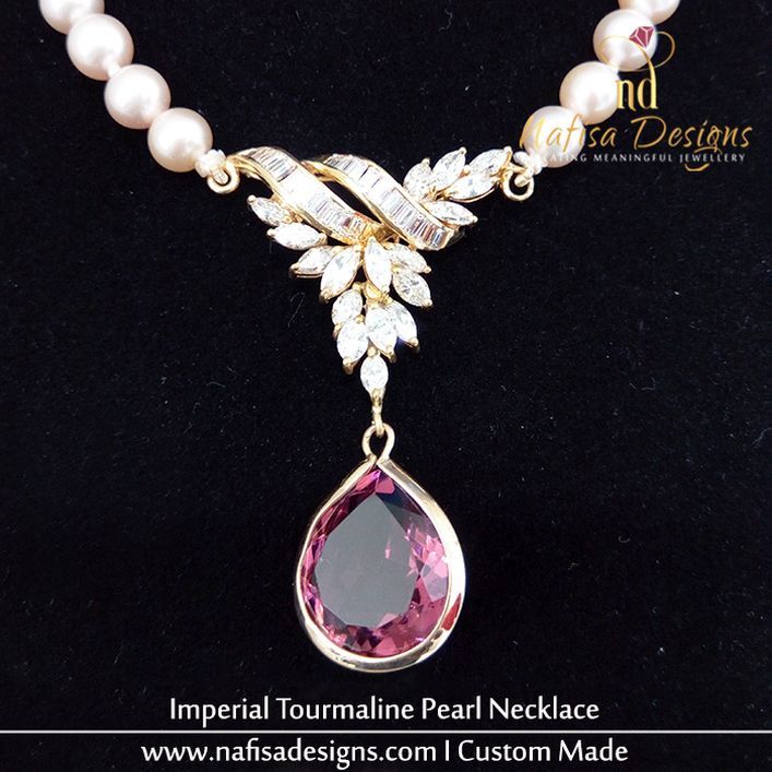 Imperial Tourmaline Pearl Necklace