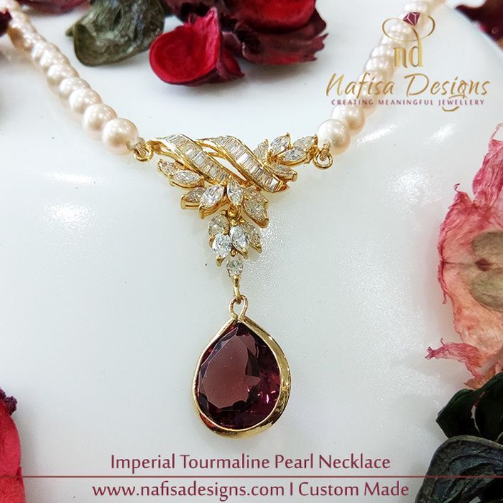 Imperial Tourmaline Pearl Necklace
