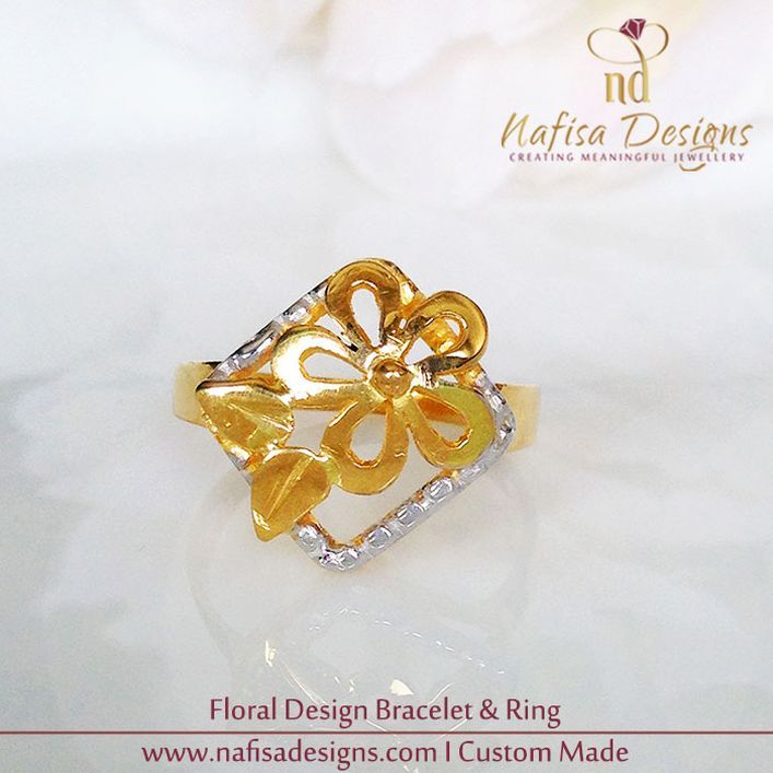 Floral Design Bracelet & Ring