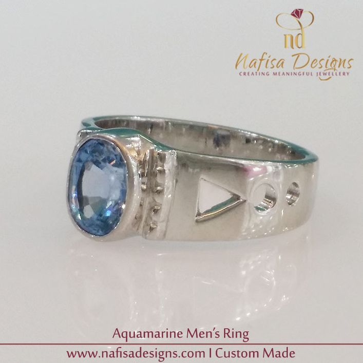 Aquamarine Men's Ring