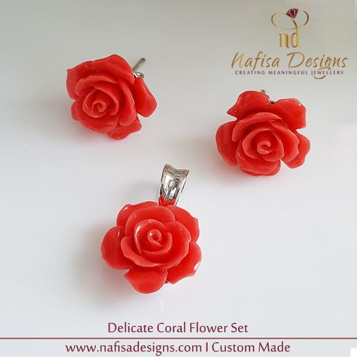 Delicate Coral Flower Set