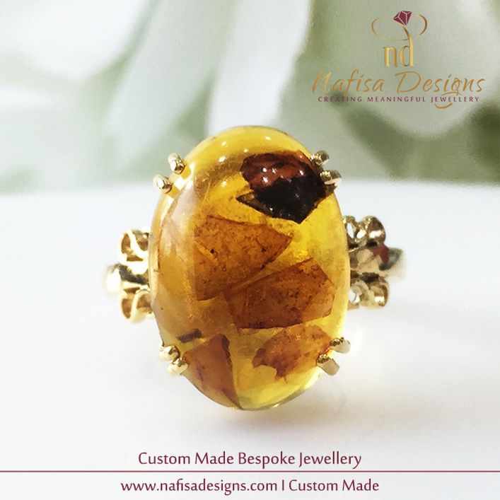 Moonstone & Amber Rings