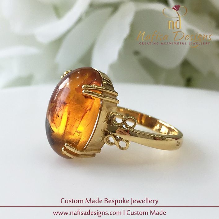 Moonstone & Amber Rings