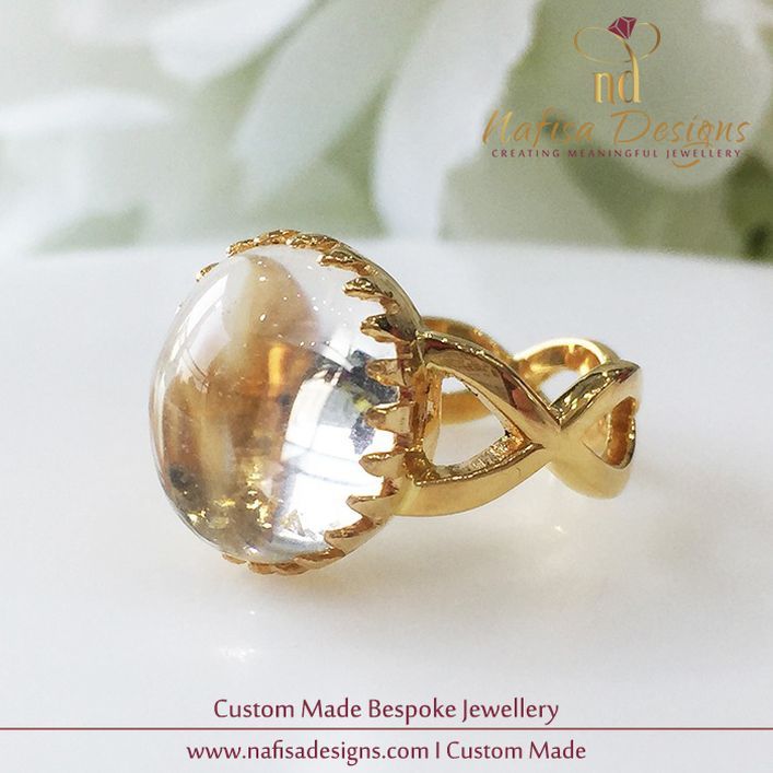 Moonstone & Amber Rings