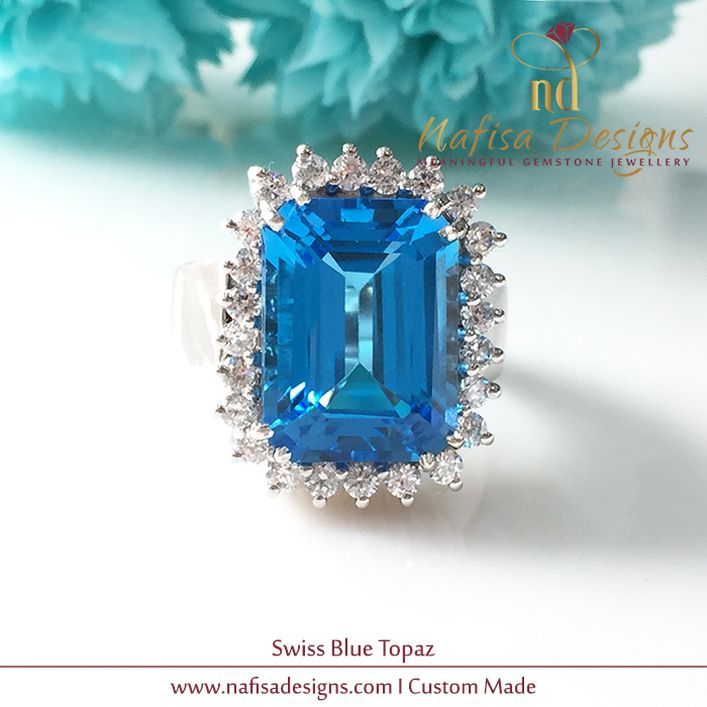 Swiss Blue Topaz Ring
