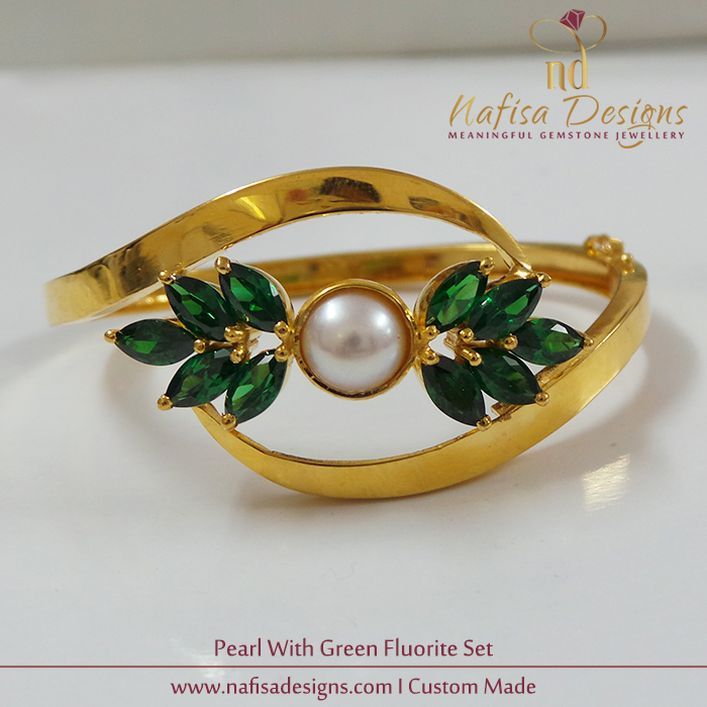 Pearl With Green Fluorite Set