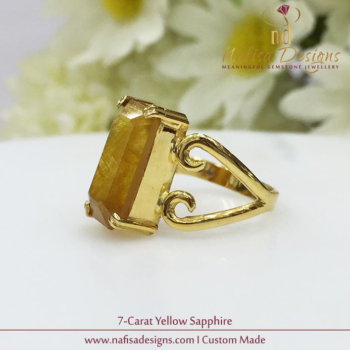 7-carat Yellow Sapphire Ring