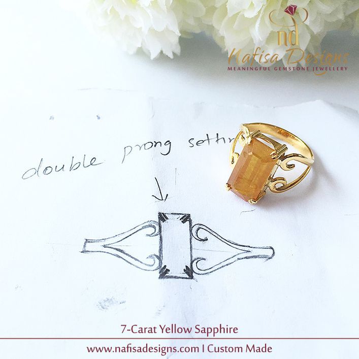 7-carat Yellow Sapphire Ring