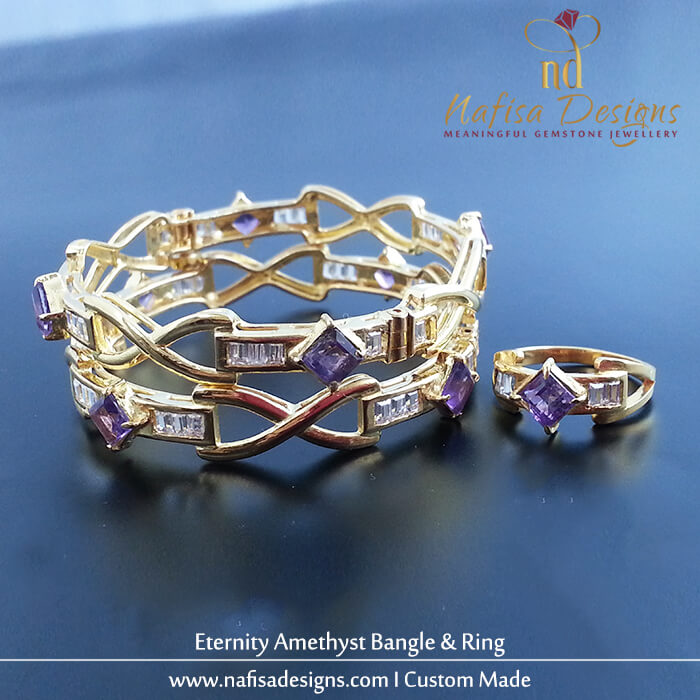Eternity Amethyst Bangle & Ring