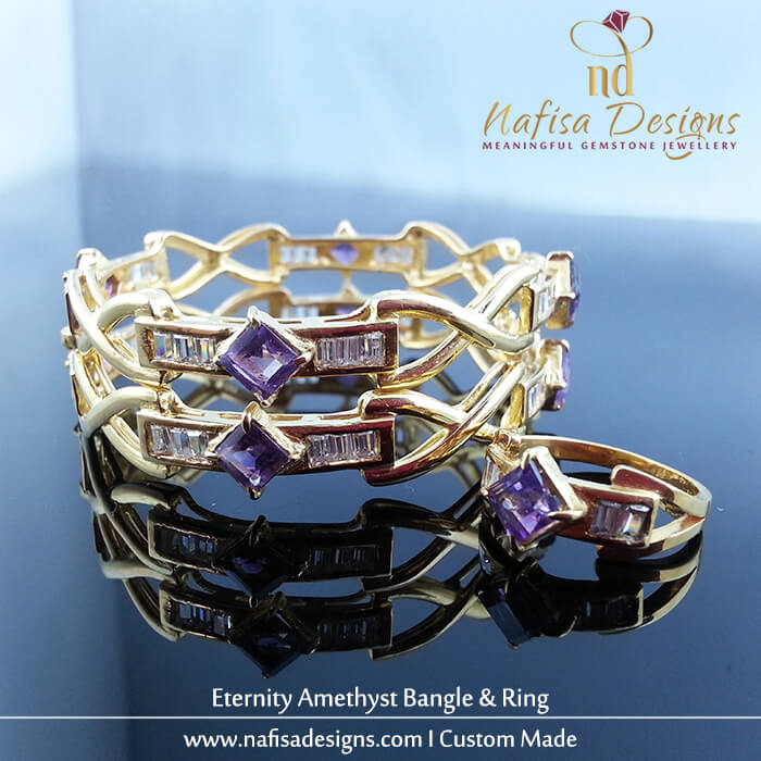 Eternity Amethyst Bangle & Ring