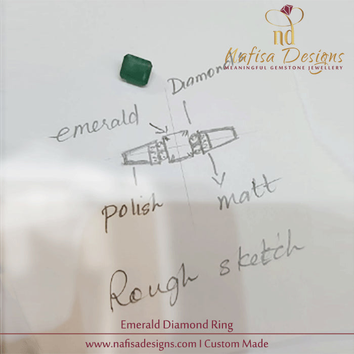 Emerald Diamond Men Ring