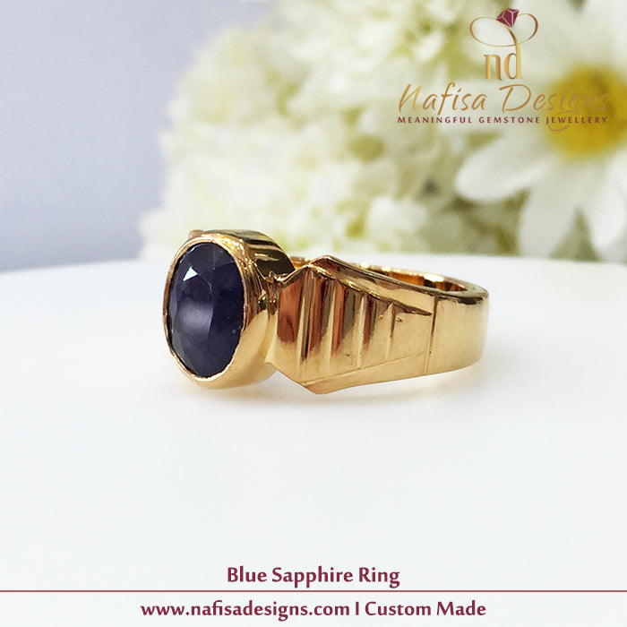 Simple Blue Sapphire Ring