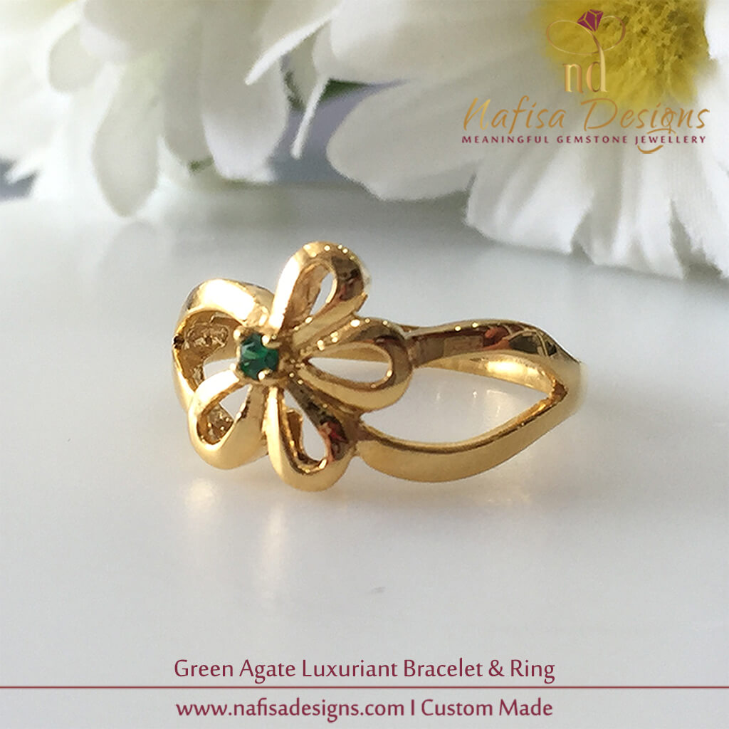 Green Agate Luxuriant Bracelet & Ring