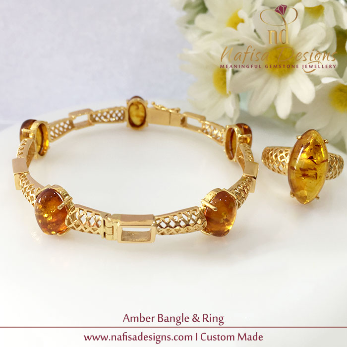 Amber Bangle & Ring