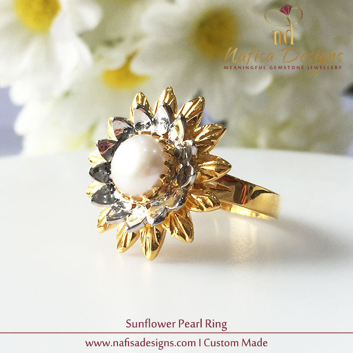 Sunflower Pearl Ring
