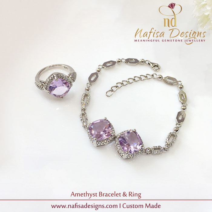 Amethyst Bracelet & Ring