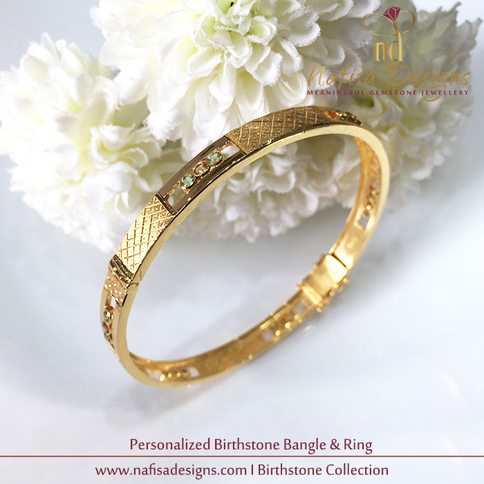 Personalized Birthstone Bangle & Ring