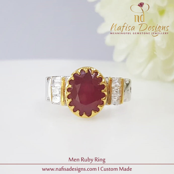 Ruby Men Pave Ring