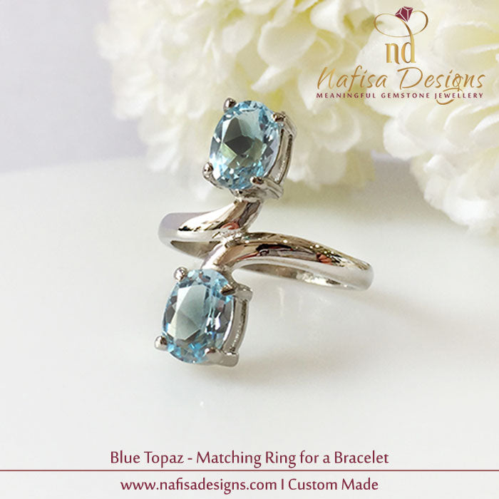 Blue Topaz - Matching Ring for a Bracelet
