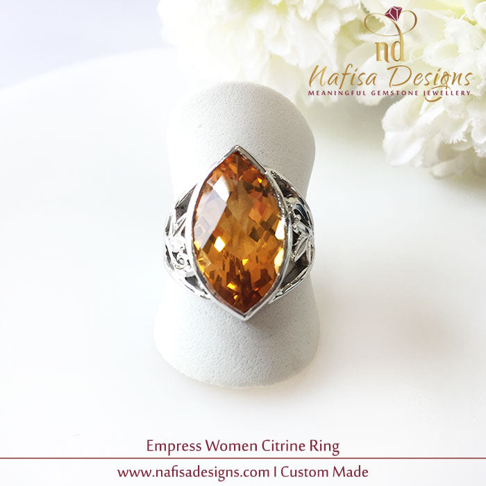 Empress Women Citrine Ring