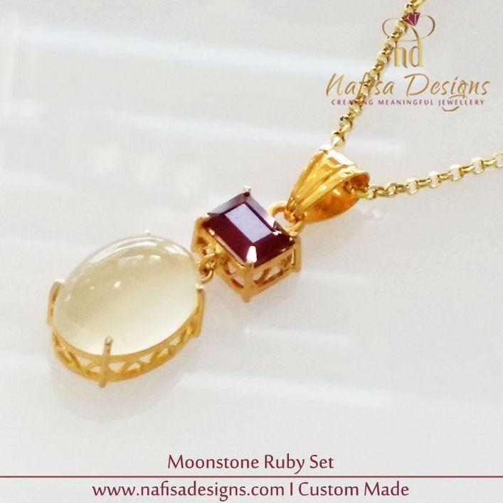 Moonstone Ruby Set