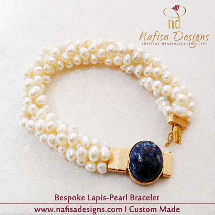 Bespoke Lapis-Pearl Bracelet