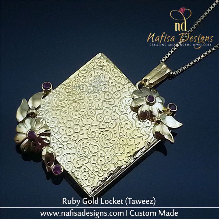 Designer Ruby Gold Locket (Taweez)