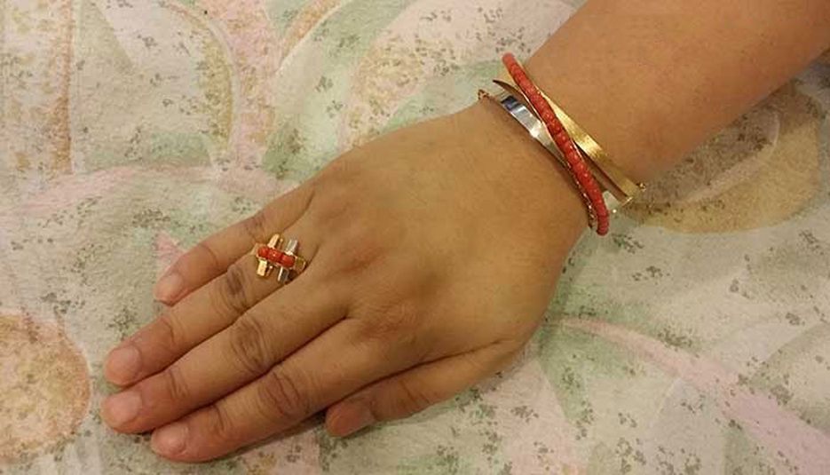 Coral Bracelet & Ring