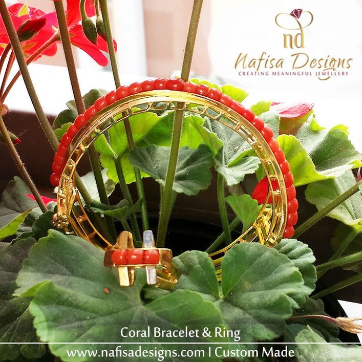 Coral Bracelet & Ring
