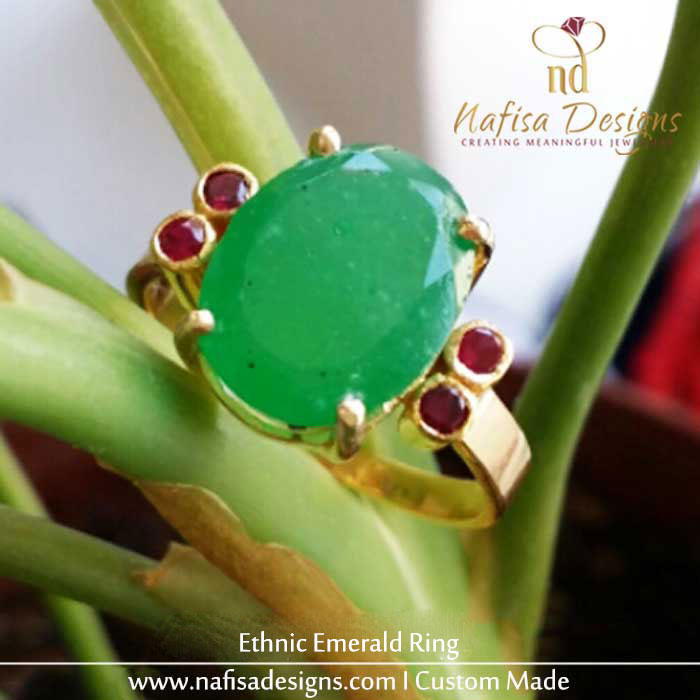 Ethnic Emerald Bangle & Ring