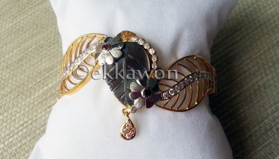 Leafy Gold Bracelet & Ring
