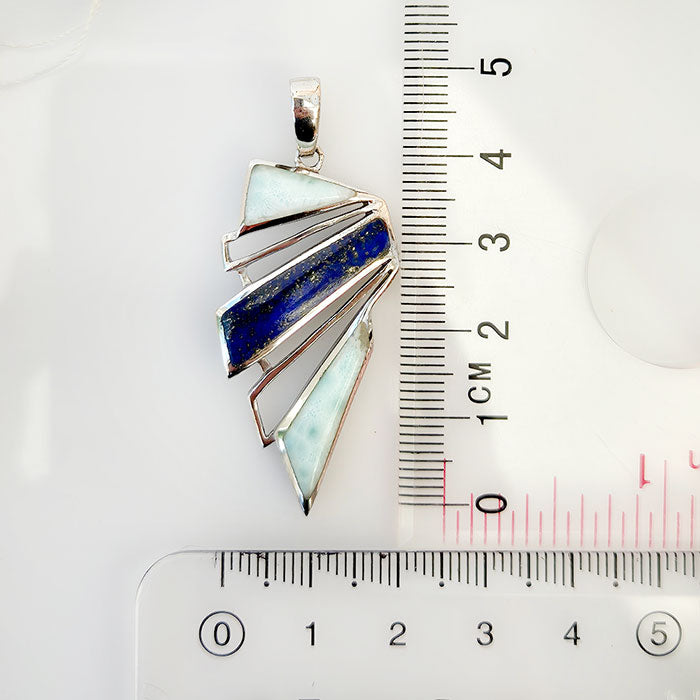 Seaside Symphony Pendant - Lapis Lazuli & Larimar