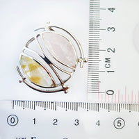 Divine Duo Pendant - Rose Quartz & Rutile Quartz