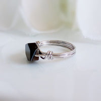 Black Agate Desire Ring