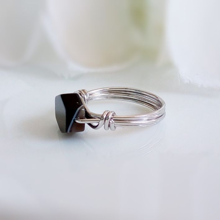Black Agate Desire Ring