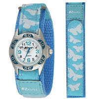 Ravel Childrens Velcro Butterfly Blue WatchR1507.52 - CLEARANCE NEEDS RE-BATTERY