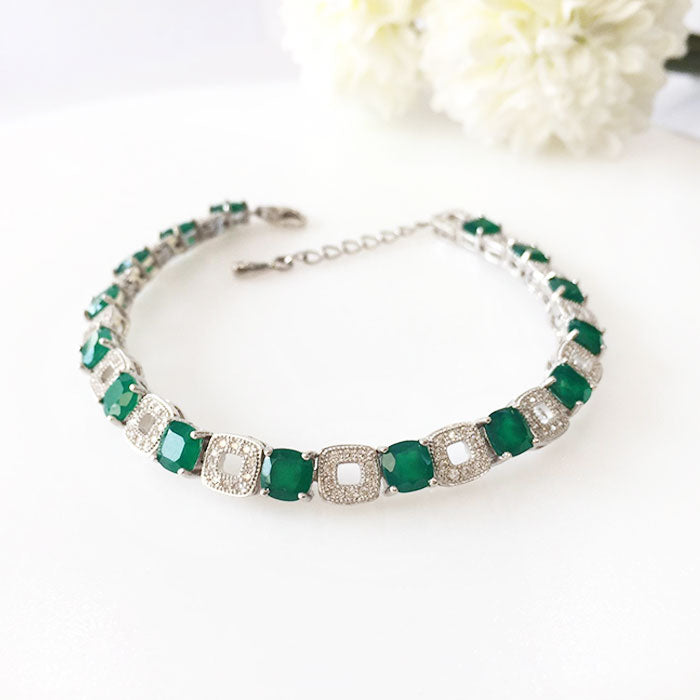 Opulent Green Onyx Bracelet