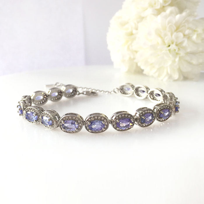 Oval Tanzanite bracelet