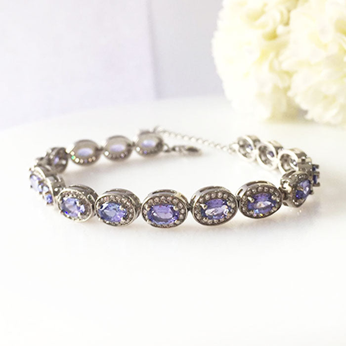 Oval Tanzanite bracelet