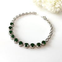 Round Diopside Bracelet