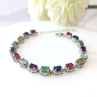 Prismatic Bracelet - Ruby, Peridot, Sapphire, Emerald, Amethyst, Topaz