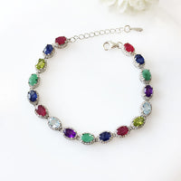 Prismatic Bracelet - Ruby, Peridot, Sapphire, Emerald, Amethyst, Topaz