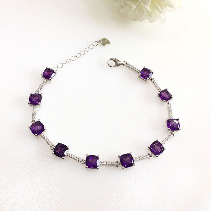 Square Amethyst bracelet